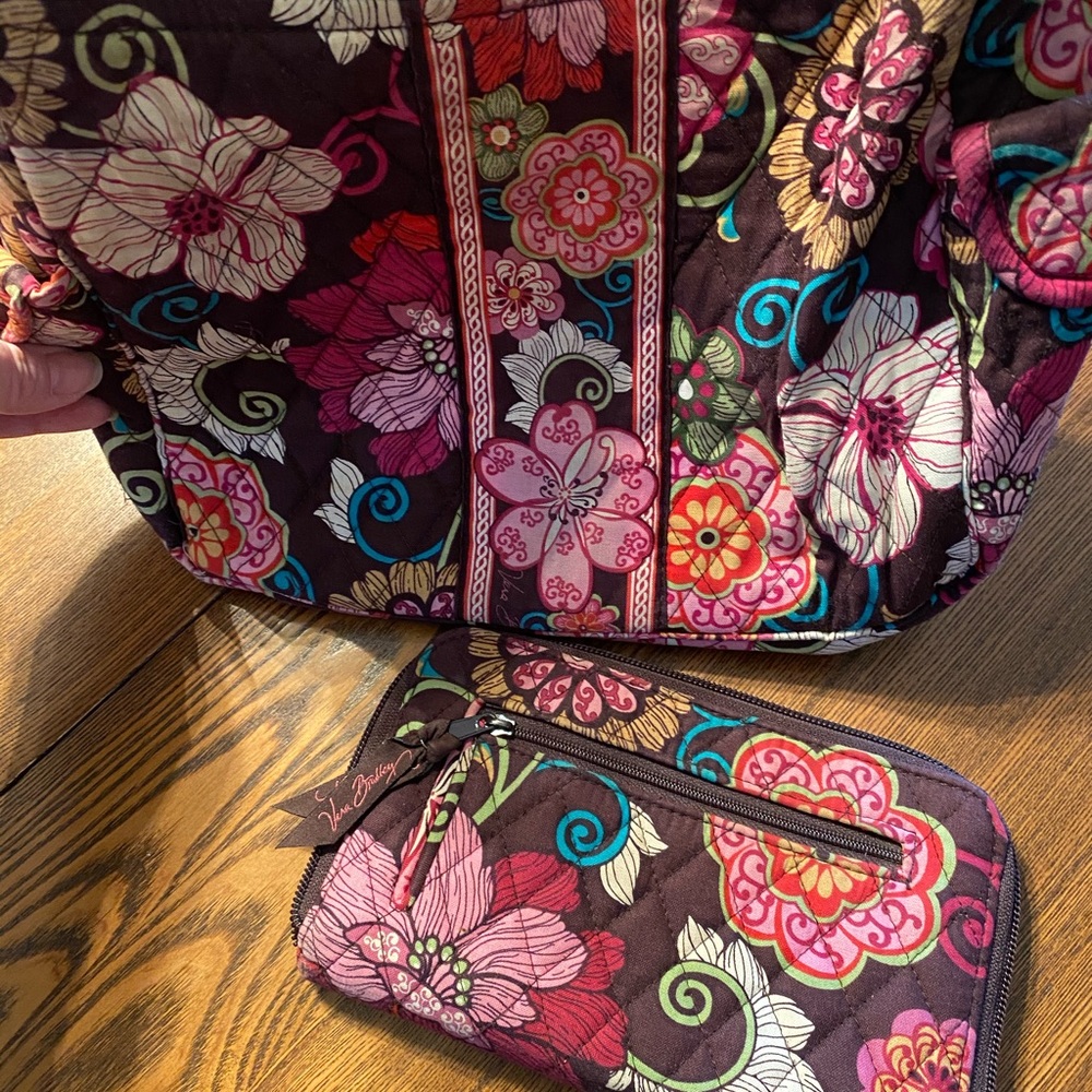 Vera Bradley purse and matching wallet